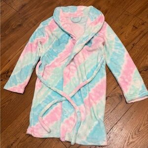 Kids Tie-Dye Plush Pajama Robe